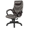 thumbnail image 1 of Nicer Fauteuil de Direction à Dossier Haut en Cuir Véritable - Noir, 1 of 1