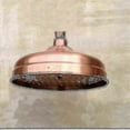 thumbnail image 1 of Copper shower head, 20 cm (8 in) diameter, high pressure fixed shower head with adjustable angle shower head, rain shower head - Gold S20241227180, 1 of 5