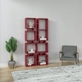 thumbnail image 2 of Ada Home Decor Furniture 4 Tier Open Shelf Burgundy Bancroft Modern Bookcase, 2 of 7