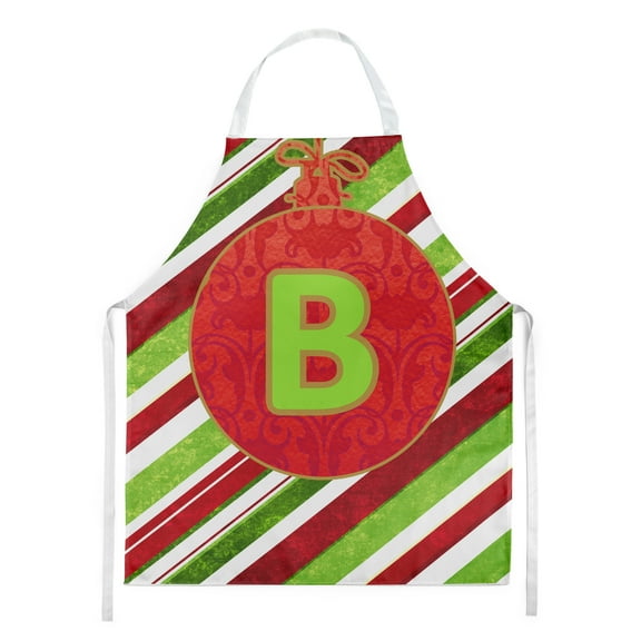 Christmas Oranment Holiday Initial Letter B Apron