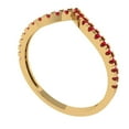 thumbnail image 2 of 0.1725 ctw Wedding Band for Women - 14K Yellow Gold Simulated Ruby Stackable Eternity Ring, 2 of 6