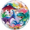 thumbnail image 2 of 22 inch Colorful Dinosaurs Qualatex Bubble Balloon - Party Supplies Decorations, 2 of 3