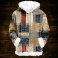 thumbnail image 2 of Hoodies for Women Oversized Winter Plush Cute Sweatshirts Pullover Trendy Fall Winter Clothes with Floral Print Flannel,Khaki,XL, 2 of 6