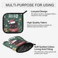 thumbnail image 3 of Yayeee Oven Mitts and Pot Holder Set of 2 Heat Resistant Kitchen Gloves Baking Hot Pad, Christmas Cat, 3 of 5