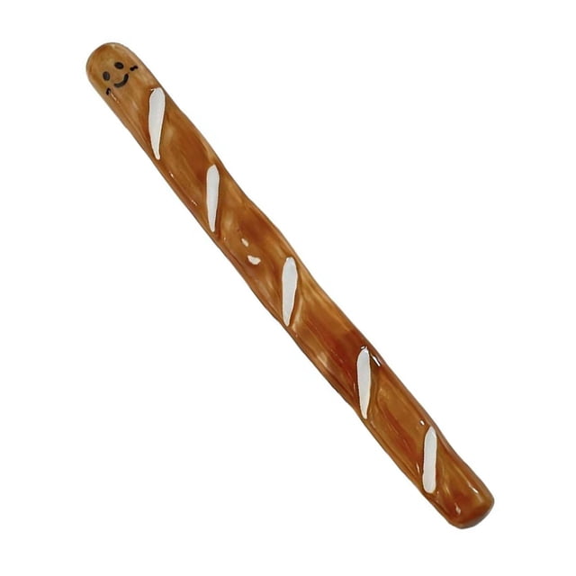 Agitador de café de cerámica con forma de baguette, diseño de pan francés, cuchara de café resistente al calor para mezclar té, bebidas y decoración de cocina.