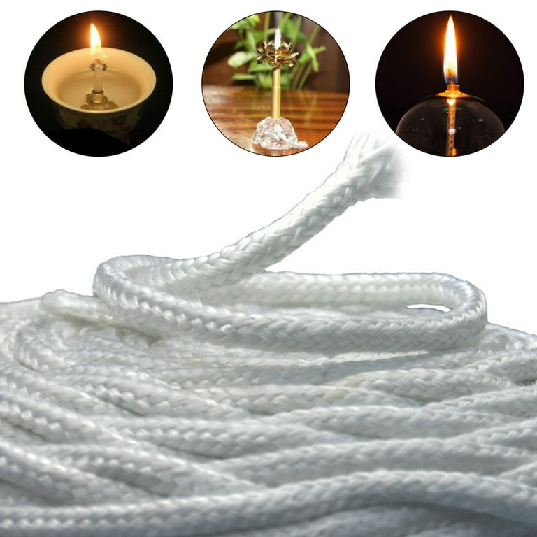 10M (33 ft) Oil Lamp Wicks Replacement 2mm Round Candle Wick Braided for  Alcohol Lamps and Candles, DIY Handmade Candle Making Supplies