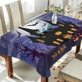 thumbnail image 4 of Coolnut Halloween Ghost Tablecloth, Waterproof Washable Polyester Square Table Cover, Durable Tablecloth for Kitchen Dining Table Party Decor, 54"x54", 4 of 7