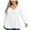 White, variant on Uvplove Women's Spring Plus Size V-Neck Tunic Tops Casual Loose Long Sleeve Blouses with Pleated,US L-4XL in White