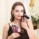 thumbnail image 2 of 15Pcs ULTRA SOFT LABELED Makeup Brushes Set with Powder foundation Contour blush Brush Face Brush,Shadow,Domed Blending,Tapered Blender Brush (15Pcs C, 2 of 4