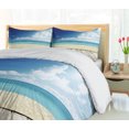 thumbnail image 5 of Ambesonne Landscape Duvet Cover Sets, Exotic Ocean Nautical, 2-King, Cream Turquoise White, 5 of 7