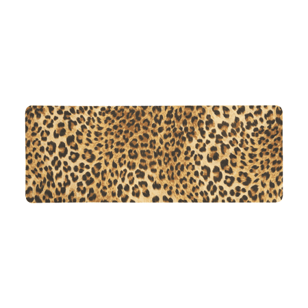 SUNENAT Soft Extra Extended Large Gaming Mouse Pad with Stitched Edges, 31.5 x 12In, Desk Pad Keyboard Mat, Non-Slip Base for Office & Home, Leopard Skins Colorful Wild Animal Print