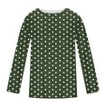 thumbnail image 5 of Heisall Womens Tops Long Sleeve Round Neck Tshirts Polka Dot Print, 5 of 5