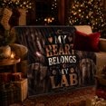 thumbnail image 3 of Chocolate Labrador Retriever My Heart Belongs My Lab, Playful Pet Portrait Pattern, Warm Flannel Blanket for Living Room and Reading Nook, Dog Moms person's Day Gift, Pet Lover Home Decor, 3 of 9