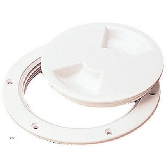Sea-Dog 337140-1 Screw Out Deck Plate - 4-7/16", White