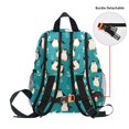 thumbnail image 5 of FORMRS Kids School Backpack with Front Zippered Pocket 12" Student Travel Daypack, Green Cartoon Penguin Pattern, 5 of 6