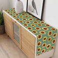 thumbnail image 4 of Turquoise Sunflowers Fall Table Runner - 72 Inch Long, Kitchen Dining Table Runner Dresser Scarves, Thanksgiving Botanical Floral Farmhouse Decor for Coffee Tables Wedding Party Banquet, 4 of 8
