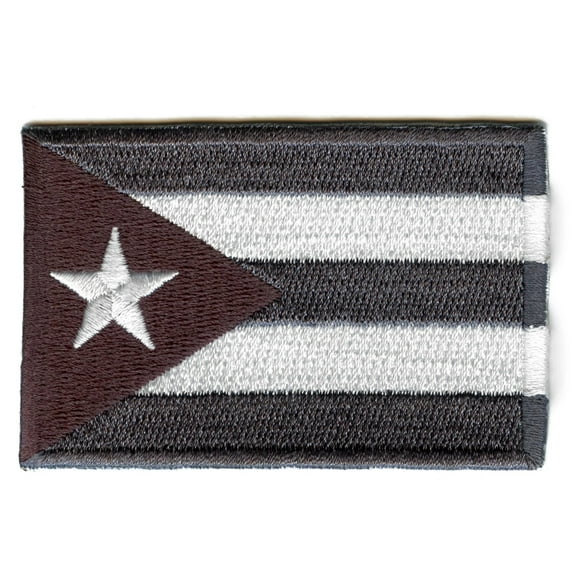 Puerto Rico Embroidered Country Flag Grayscale Patch