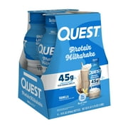 Quest Protein Milkshake, Vanilla Flavor, High Protein, Low Sugar, 14fl oz, 4 Count