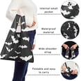 thumbnail image 5 of 5 Pack Foldable Shopping Bag,Halloween Bat Silhouettes Reusable Grocery Bags with Pockets,Large Reusable Tote Bags with Handles Waterproof & Lightweight, 5 of 6