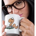 thumbnail image 2 of 3drose, Funny Cute Bookworm Reading a Book Cartoon, 11oz Mug, 2 of 6