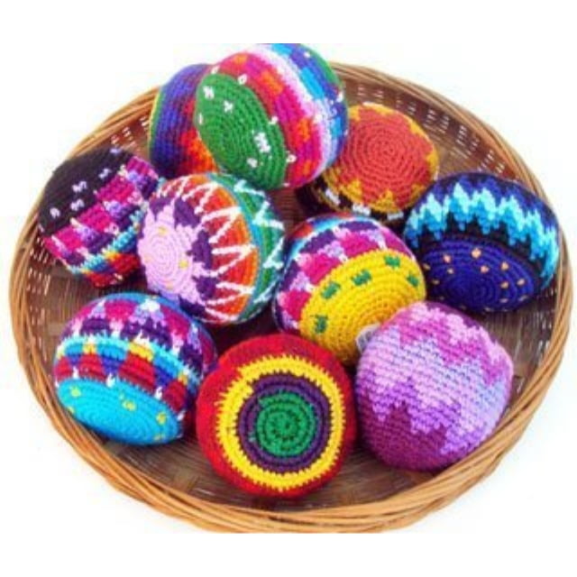 Hacky Sack~ Set of 3 ~ Assorted Colors ~ High Quality ~ Imported From Guatemala Penny Lane Gifts
