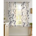 thumbnail image 4 of Grey Brown Botanical Sheer Curtains 45 Inch Length 2 Panels Set for Living Room/Bedroom, Rustic Country Spring Floral Summer Leaf Kitchen Curtains Grommet Curtains Window Treatments 42"x45"x2, 4 of 7