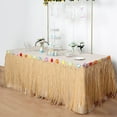 thumbnail image 3 of Balsa Circle Tropical 9 feet x 29" Natural Raffia Plastic Luau Table Skirt Party Decorations, 3 of 8