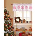 thumbnail image 3 of Christmas Kitchen Valances for Windows Christmas Pink Watercolor Snowflakes 54" W x 18" L Window Valances Rod Pocket Short Curtains for Bathroom, Living Room, Bedroom, Farmhouse, Cafe, 3 of 6