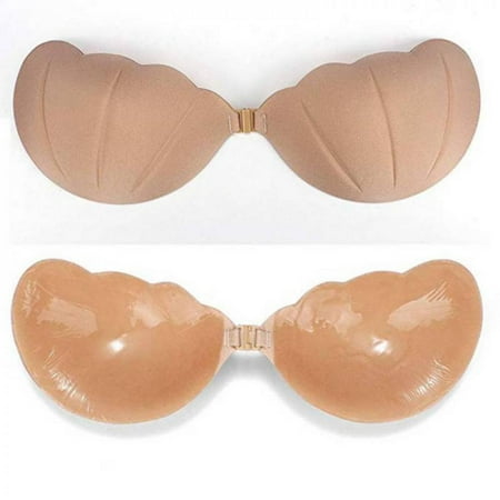 

[Big Clear!]Women Silicone Chest Stickers Nipple Cover Pasties Bra Lady Seamless Gather Invisible Bra Cozy Bra Underwear