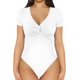 thumbnail image 1 of Xishao Body sexy para mujer con cuello en V profundo y nudo frontal de manga corta Xishao ropa, 1 of 2