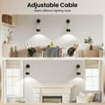 thumbnail image 4 of Set of 2 Battery Operated Wall Sconces, Dimmable RGB Indoor Cordless LED Wall Lamps, Rechargeable Wireless, Brass, 4 of 9