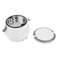 thumbnail image 3 of Mini Rice Cooker, 1.6L Mini Portable Electric Rice Cooker Rice Cooking Tool Food Steamer For 12V Car Use White, 3 of 8