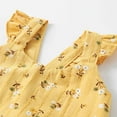 thumbnail image 5 of CHEEREAM Toddler Baby Girls' Dresses Outfits Sleeveless Backless Floral Print Dress Kids Casual Beach Dresses Yellow 12-18 Months, 5 of 8