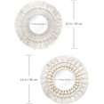 thumbnail image 1 of 2 uds Miroir Mural Miroir Franges En Macram Boho Avec Pendentif En De Perles De Bois Miroir Rond D'art Mural Pour Couloir De Chambre Coucher, 1 of 4