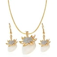 thumbnail image 1 of ATTOE Fashion Fresh Jewelry Set Necklace Ear Ring (Color : One Size), 1 of 3