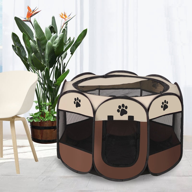 DODO NICI Pet Kennel, Door zipper open, Portable dog Kennel for inner door outdoor, foldable