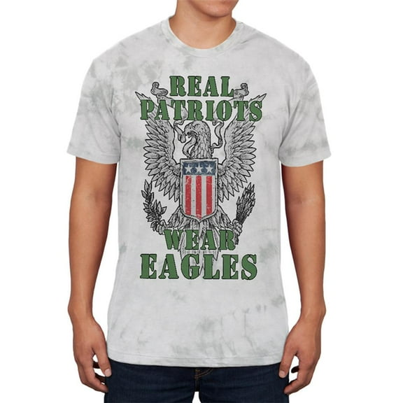 Real Patriots Wear Eagles Mens Soft T Shirt Soft Green Triblend SM