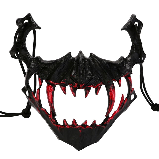Halloween Dance Performance Two Half Face Bleeding Tiger Yasha Tengu Human Wolf