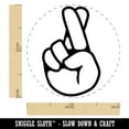thumbnail image 2 of Fingers Crossed Promise Hand Gesture Self-Inking Rubber Stamp Ink Stamper - Red Ink - Medium 1 Inch, 2 of 7