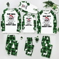 thumbnail image 2 of Green Plaid Naughty Ones Family Christmas Pajamas, Fun and Festive Matching Set, Cotton-Polyester Blend, 2 of 7