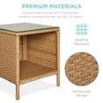 thumbnail image 6 of Best Choice Products 3-Piece Outdoor Wicker Conversation Patio Bistro Set, w/ 2 Chairs, Table - Natural/Gray, 6 of 8