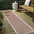 thumbnail image 5 of JONATHAN Y SHAPES 2 x 8 Runner Rug, Alice Cottage Two-Tone Scalloped - Light Rose/Cream, SHP103B-28, 5 of 8