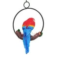 thumbnail image 4 of Metal Round  Macaw Figurine, Portable Hanging Macaw Statue Colorful  for Lawn for Yard, 4 of 8