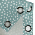 thumbnail image 4 of Ambesonne Turquoise Grommet Curtain, Polka Dots Romantic Art, 50" x 84", White and Pale Blue, 4 of 6