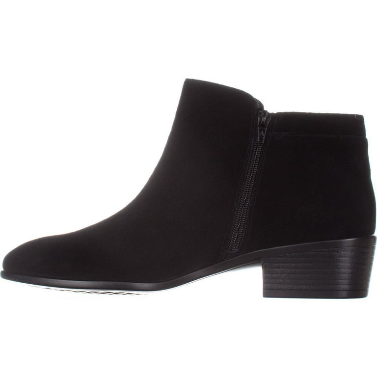 Womens Aerosoles Mythology Double Zipper Ankle Boots Black Suede