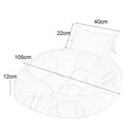 thumbnail image 7 of Thick Egg Chair Cushion with Headrest (Only Cushion) Multifunctional Garden Chair Mat for Hammock Chair Sturdy Accessory Dark Gray, 7 of 7