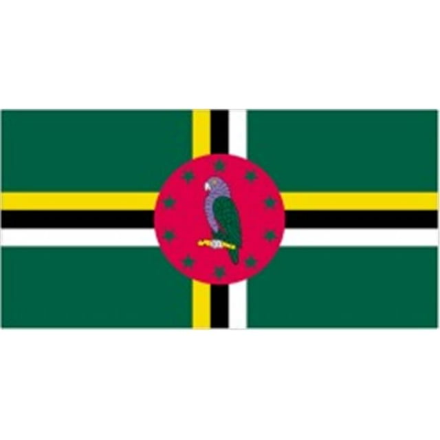 Annin Flagmakers 192233 Drapeau Nyl-Glo Dominica 3 Pi. x 5 Pi.
