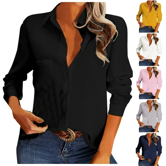 ATOYSOY Solid Color Coat Loose Business Jackets for Women Outwear Trendy Open Front Cardigan Pockets Fall Winter Long Sleeve Shirts Tops Casual Shackets Black L