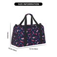 thumbnail image 3 of Xecao Winter Skiing Snowflakes Pattern ​Lightweight Crossbody Weekender Bag Mesh Side Pockets Padded Handles Sports Outdoor Gear Organizer, 3 of 7