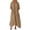 D531/Khaki, variant on Afdoent Dresses For Women Elegant Casual Maxi Dress With Solid Color Front Pocket Crew Neck For Everyday Wear Travel Outfits